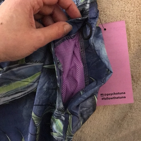 Psycho Tuna M or XL Atlantic Blue Psycho Tunas swim trunks New - Picture 3 of 14